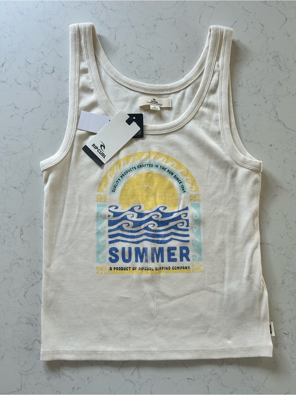 NWT Rip Curl (FITS LIKE SMALL) Summer Standard Ribbed Tank Top